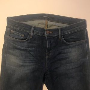 J Brand Low-Rise Super Skinny Crop Jeans, Size 28